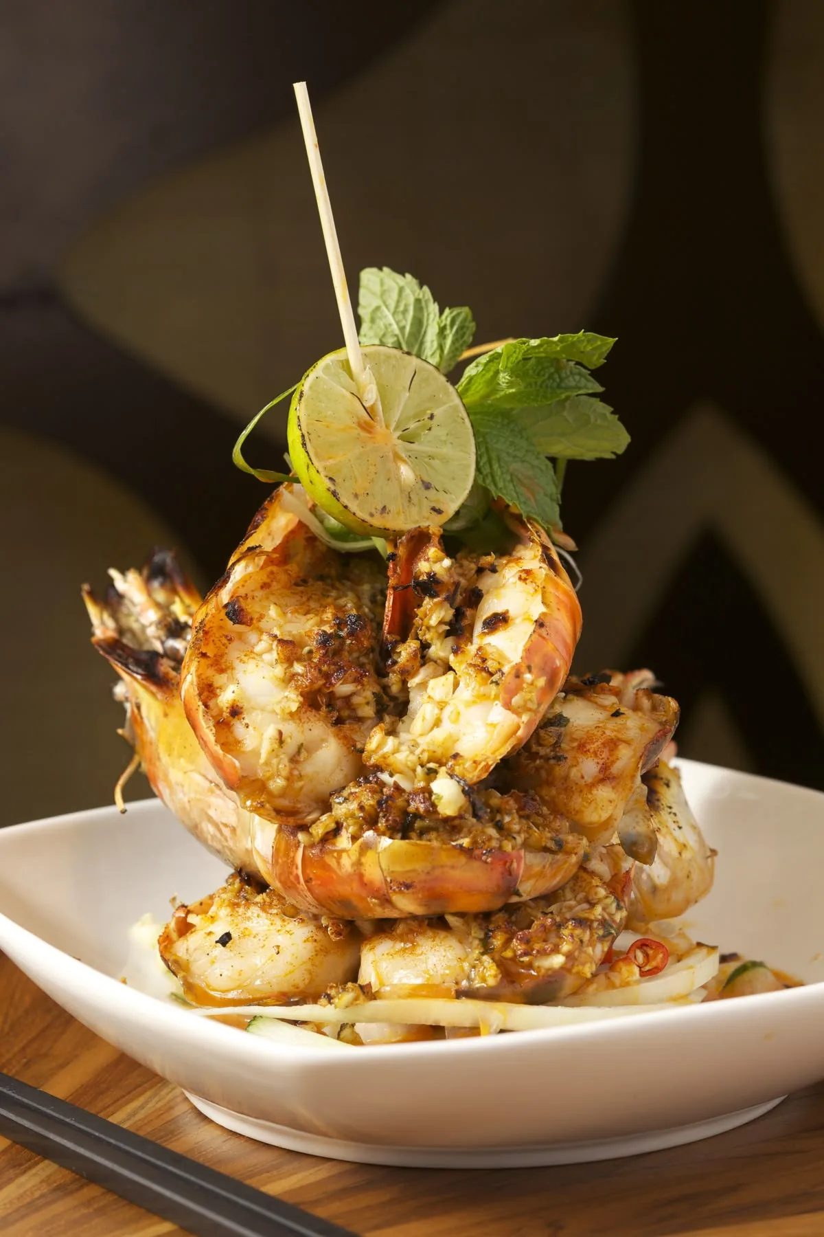 Grilled shrimp at Jatara Indian Kitchen in Prosper, TX